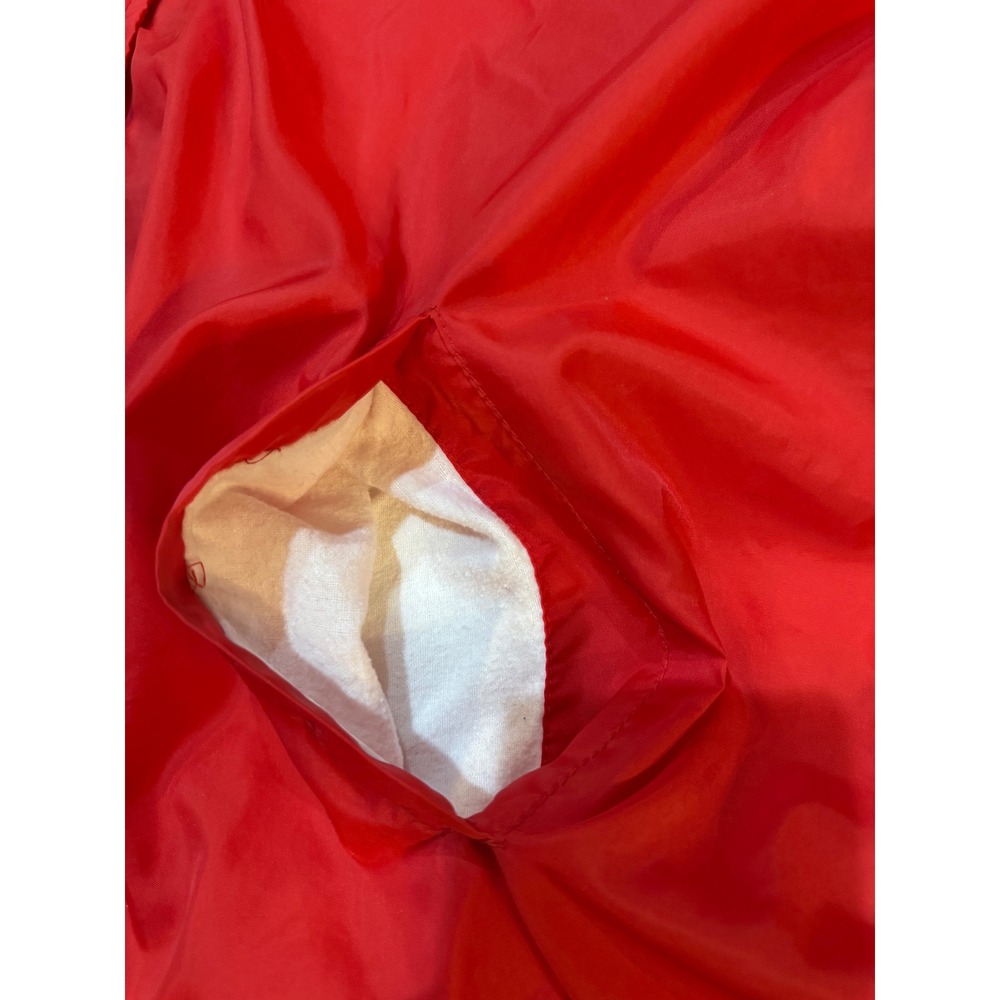 Sears Vintage Coach Jacket Red Nylon Snap‎ Front Lightweight Mens Size XL - Picture 8 of 10